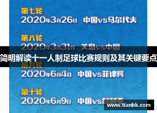 简明解读十一人制足球比赛规则及其关键要点